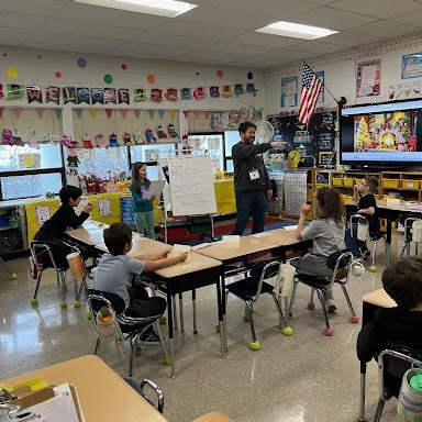  Second Grade Poets experience a week of poetry through the Morris Arts Grant. 
